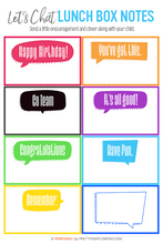Load image into Gallery viewer, Printable Lunch Box Notes (4 Themes Included)