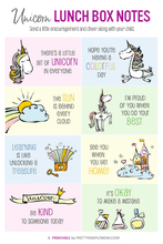 Load image into Gallery viewer, Printable Lunch Box Notes (4 Themes Included)